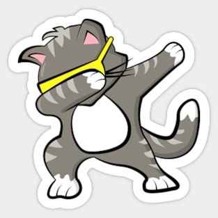 Dabbing cat Sticker